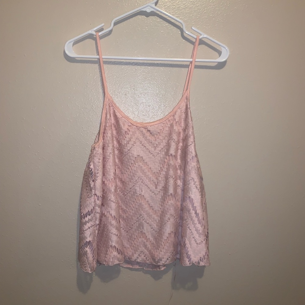 Pastel pink chevron tank top